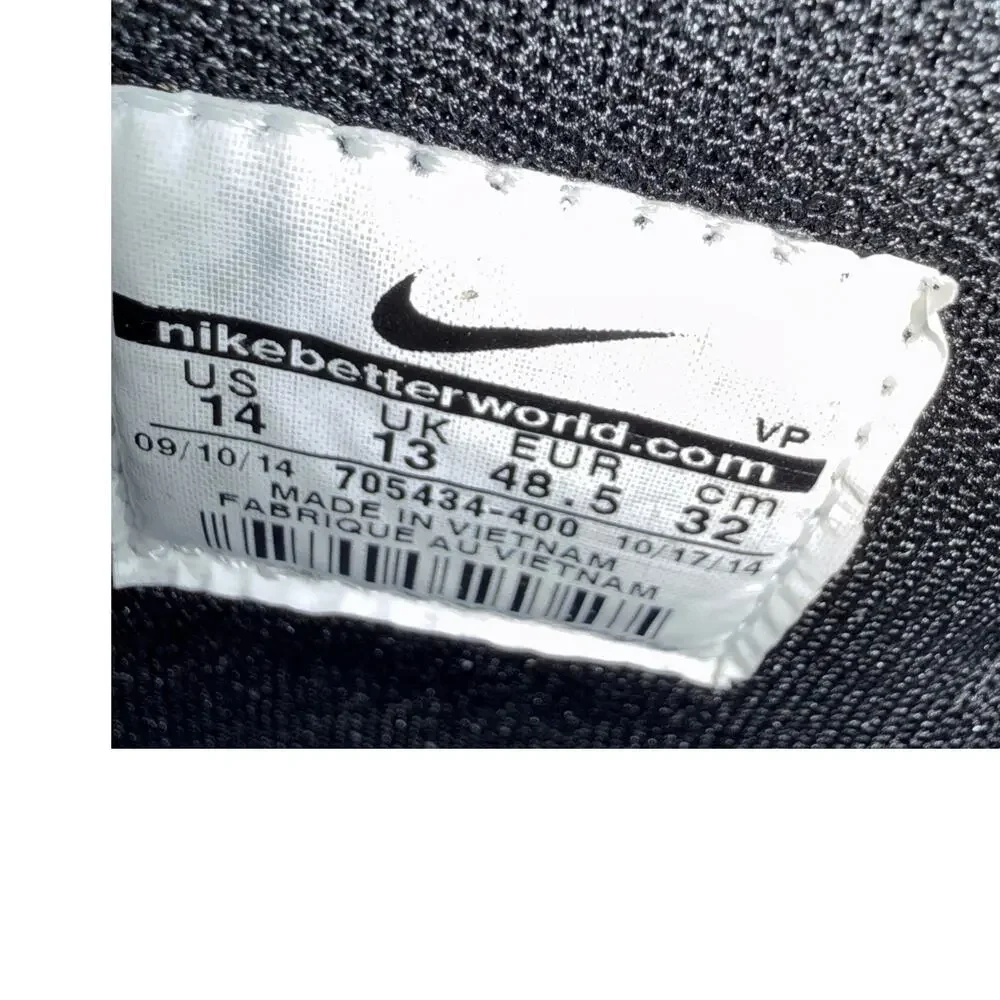Size 14 - Nike Dunk High Black - Royal COMFORT 317982-049 Damaged Box Dead Stock